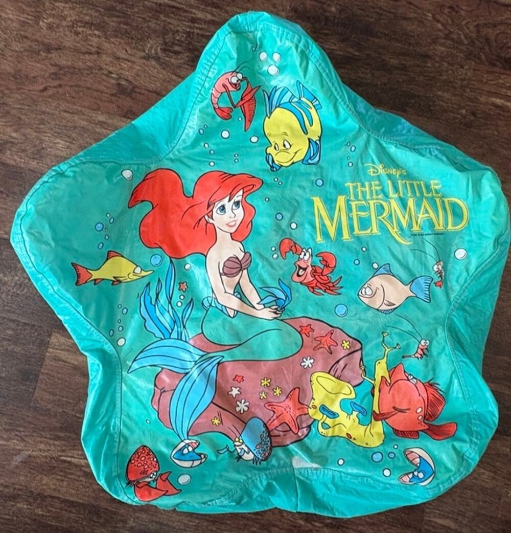 Rare Vintage 90s Disney The Little Mermaid Starfish Bean Bag Chair Ace Novelty
